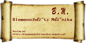 Blemenschütz Mónika névjegykártya
